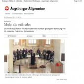 Augsburger Allgemeine 4.12.12 Mehr als zufrieden